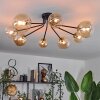 Chehalis Ceiling Light - glass 12 cm, 15 cm gold, black, 8-light sources