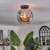 Ripoll Ceiling Light - glass 25 cm Smoke-coloured, 1-light source