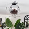Ripoll Ceiling Light - glass 25 cm Smoke-coloured, 1-light source