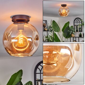 Ripoll Ceiling Light - glass 25 cm Amber, 1-light source