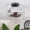 Ripoll Ceiling Light - glass 25 cm chrome, clear, 1-light source
