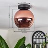 Koyoto Ceiling Light - glass 20 cm coppery, 1-light source