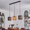 Lauden Pendant Light - glass 25 cm Amber, chrome, 3-light sources