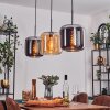 Lauden Pendant Light - glass 25 cm Amber, chrome, 3-light sources