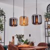 Lauden Pendant Light - glass 25 cm Amber, chrome, 3-light sources