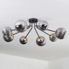 Chehalis Ceiling Light - glass 12 cm, 15 cm gold, black, 8-light sources