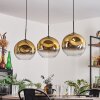 Ripoll Pendant Light - glass 30 cm gold, clear, 3-light sources