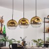 Ripoll Pendant Light - glass 30 cm gold, clear, 3-light sources