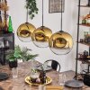 Ripoll Pendant Light - glass 30 cm gold, clear, 3-light sources