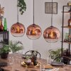 Ripoll Pendant Light - glass 30 cm clear, coppery, 3-light sources