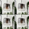 Lauden Pendant Light - glass 25 cm clear, Smoke-coloured, 3-light sources