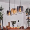 Lauden Pendant Light - glass 25 cm Amber, clear, Smoke-coloured, 3-light sources