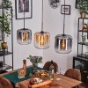 Lauden Pendant Light - glass 25 cm Amber, clear, Smoke-coloured, 3-light sources