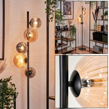 Remaisnil Floor Lamp - glass 12 cm, 15 cm black, 5-light sources