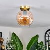 Ripoll Ceiling Light - glass 20 cm gold, black, 1-light source