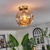 Ripoll Ceiling Light - glass 25 cm gold, black, 1-light source