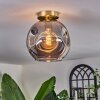 Ripoll Ceiling Light - glass 25 cm gold, black, 1-light source