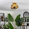 Ripoll Ceiling Light - glass 25 cm gold, black, 1-light source