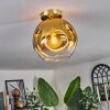 Ripoll Ceiling Light - glass 25 cm gold, black, 1-light source