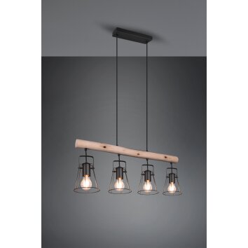 Reality JAIPUR Pendant Light black, 4-light sources