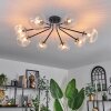 Chehalis Ceiling Light - glass 12 cm, 15 cm gold, black, 8-light sources