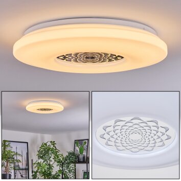 Kaas Ceiling Light LED chrome, white, 1-light source