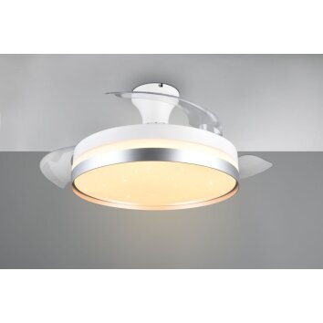 Reality LINDBERG ceiling fan LED titanium, 1-light source, Remote control