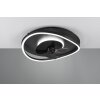 Reality SORTLAND ceiling fan LED black, 1-light source, Remote control