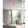 Reality UMEA ceiling fan LED chrome, 1-light source, Remote control