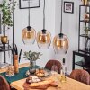 Vevino pendant light Amber, clear, 3-light sources