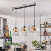 Ripoll hanging light Amber, clear, 3-light sources