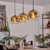 Ripoll hanging light gold, clear, 3-light sources