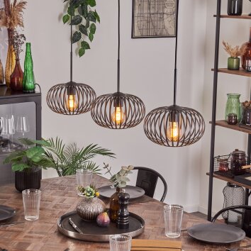 Oravi hanging light black, 3-light sources