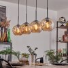 Ripoll pendant light black, 4-light sources