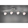 Leuchten Direkt LOLA-LOTTA Ceiling Light LED stainless steel, 4-light sources, Remote control, Colour changer