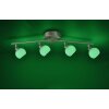 Leuchten Direkt LOLA-LOTTA Ceiling Light LED stainless steel, 4-light sources, Remote control, Colour changer