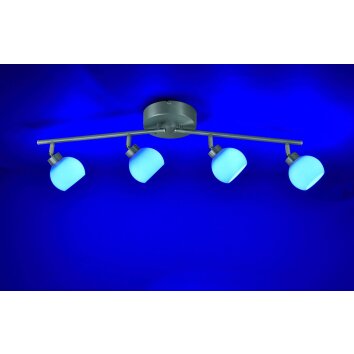 Leuchten Direkt LOLA-LOTTA Ceiling Light LED stainless steel, 4-light sources, Remote control, Colour changer