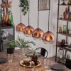 Ripoll pendant light clear, coppery, 4-light sources