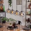 Ripoll pendant light clear, Smoke-coloured, 4-light sources