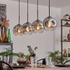 Ripoll pendant light clear, Smoke-coloured, 4-light sources