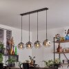 Ripoll pendant light clear, Smoke-coloured, 4-light sources