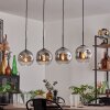 Ripoll pendant light chrome, clear, 4-light sources