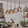 Ripoll pendant light chrome, clear, 4-light sources