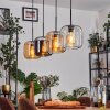Lauden pendant light Amber, chrome, clear, 4-light sources