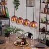 Koyoto pendant light clear, coppery, 4-light sources