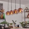 Koyoto pendant light clear, coppery, 4-light sources