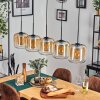 Lauden pendant light Amber, clear, 5-light sources