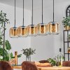 Lauden pendant light Amber, clear, 5-light sources