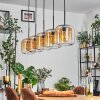 Lauden pendant light Amber, clear, 5-light sources