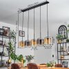Lauden pendant light Amber, clear, Smoke-coloured, 5-light sources